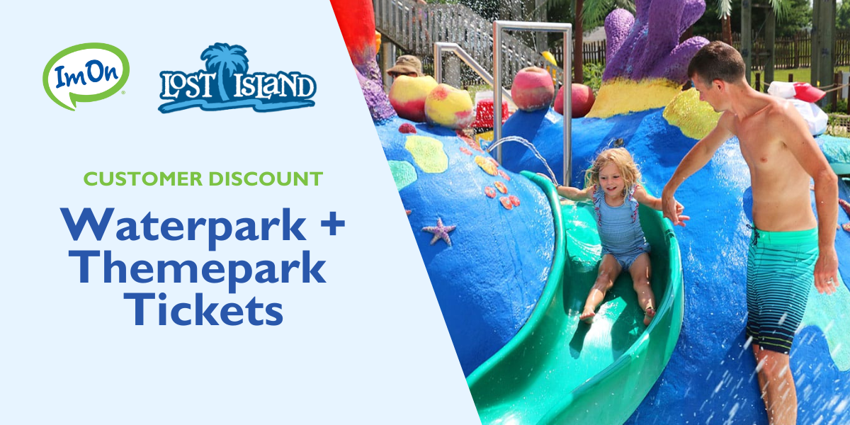 Lost Island Waterpark Customer Perk Landing Page Header